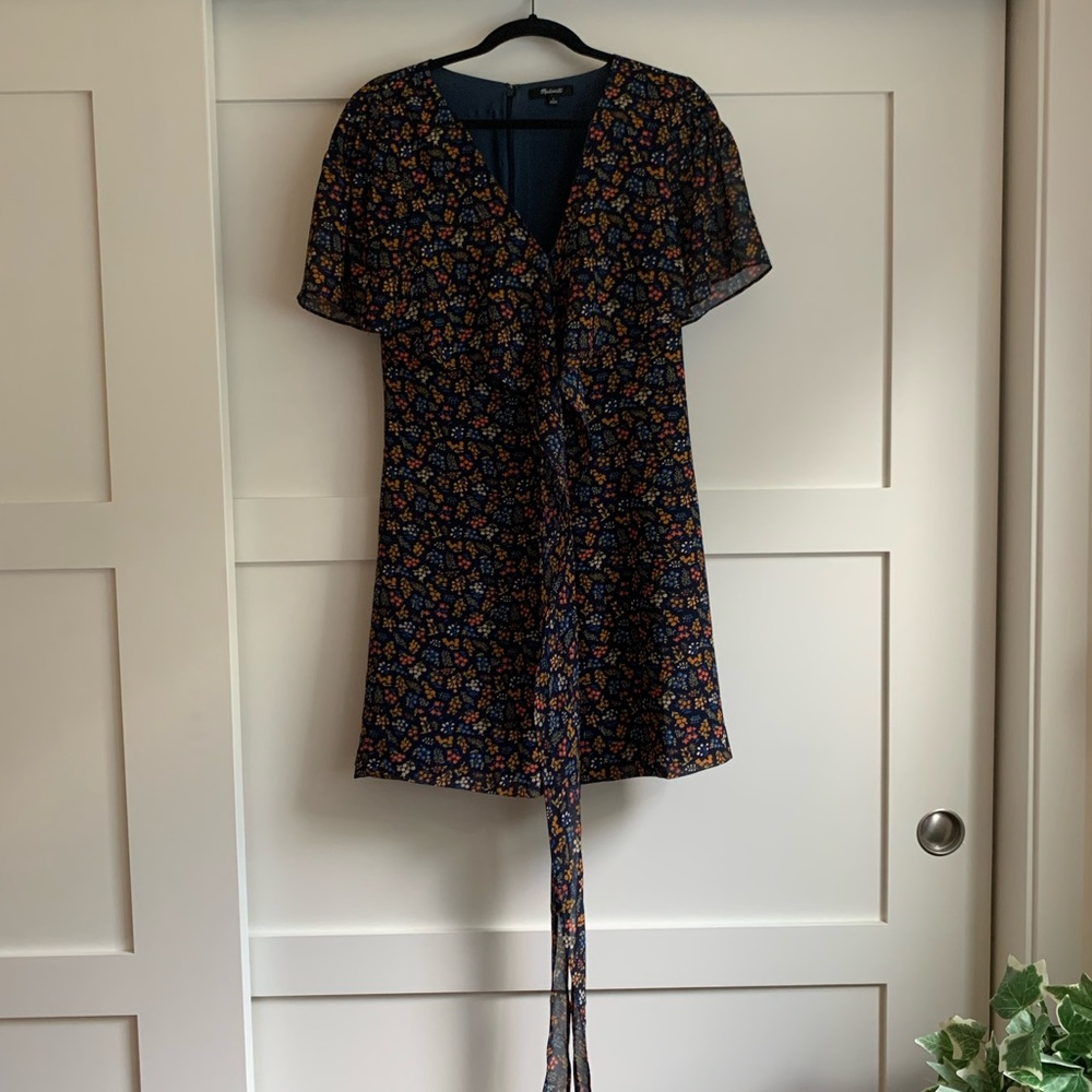 madewell floral wrap dress